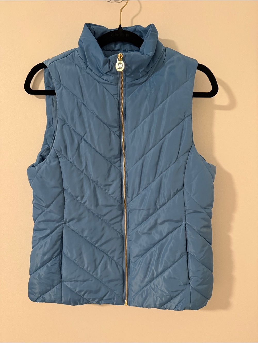 Michael Kors Sky Blue Quilted Puffer Vest